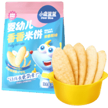 小鹿蓝蓝婴幼儿米饼米香味 宝宝零食儿童磨牙饼干初阶必选120g(60片）17.9元 (券后省10,月销1w+)