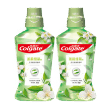 高露洁（Colgate）【孙颖莎同款】绿茶清新茉绿漱口水500ml*2含氟深层清洁自营温和
