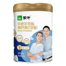 蒙牛中老年低脂高钙高纤奶粉800g营养早餐牛奶粉冲饮罐装送礼56.9元