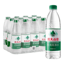 农夫山泉饮用水纯净水550ml*12瓶 （2件起售）9.9元 (月销6000+)