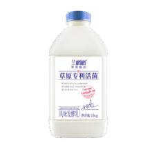 兰格格 草原酸奶 专利活菌1kg*1 生鲜低温酸牛奶 可制干噎希腊老酸奶10.6元 (月销1w+)