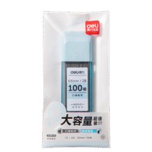 得力（deli）大容量口袋铅芯100根2B自动铅笔替芯0.5-60mm 学生文具活动铅芯 100根/盒 SH200-053.99元（合1.33元/件）