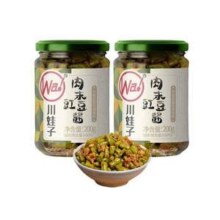 新希望旗下，川娃子 肉末豇豆酱 200g*2瓶新低7.4元包邮（3.7元/瓶）