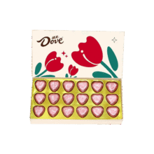德芙（Dove）巧克力礼盒生日礼物送男女友儿童解馋休闲零食糖果结婚伴手礼品 德芙心语巧克力小红花礼盒95g29.9元 (满29减5,券后省10)