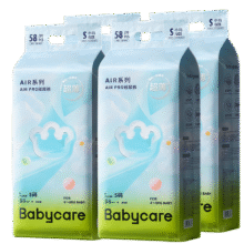 babycare AirPro纸尿裤箱装S58片*4包 (4-8kg) 婴儿尿不湿夏日超薄透气352元 (满352减20,券后省0.9)
