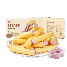良品铺子香芋夹心蛋卷400g整箱夹心饼干办公室零食休闲小吃出游送礼11.4元