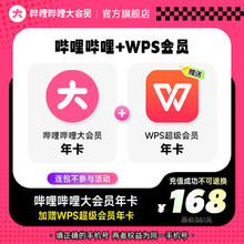 值选：哔哩哔哩 bilibili 大会员年卡+WPS超级会员年卡