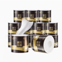 清风 原木黑金系列 双面压花有芯卷纸 4层110g*12卷￥14.90 4.8折