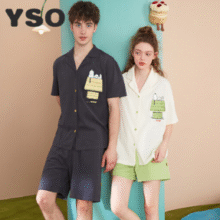 亲肤透气更舒服！果壳 YSO 史努比联名系列 女士纯棉短袖睡衣套装可外穿家居服￥59.00 6.0折