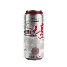 天湖啤酒 8度纯麦罐 500*12 全麦酿造 京东自营整箱装