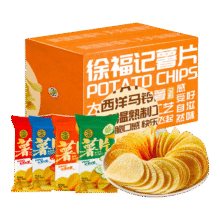 首购：徐福记 混合口味薯片16包 共720g19.9元、包邮