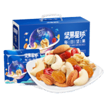 沃隆 坚果星球WL每日坚果600g/30袋混合坚果炒货零食大礼包坚果礼盒 600g/盒30袋坚果星球99元 (满119减30,券后省20)