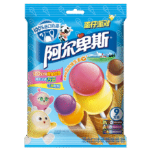 阿尔卑斯 双享棒棒糖144g(9支) 休闲零食儿童水果糖果喜糖生日礼物9.9元 (满2件9折,月销1w+)