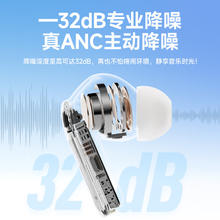 QQ音乐 ET61-白色 ANC真无线蓝牙耳机券后49元