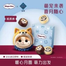 中秋好礼，Haagen-Dazs × 蓝挚 哈根达斯 萌宠新意冰淇淋月饼（纸质兑换券）187.6元包邮（送萌宠新意背包）