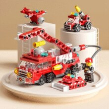 LELE BROTHER 乐乐兄弟 救援车队系列 8612-7 多功能灭火消防车￥9.60