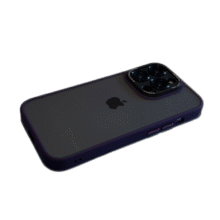 米狮新款高级金属镜头全包适用苹果手机壳iPhone保护套超薄防摔透明撞色简约亚克力男女款软边硬壳 苹果12半透暗紫色【高品质，莱卡金属镜头】赠膜28元 (满15减5)