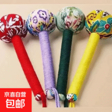 棉麻布艾草锤养生捶背新中式养生按摩锤 成品锤长款-30-33cm1.4元