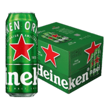 喜力【现货现发】经典系列全麦酿造500ml罐箱装聚会清爽饮品啤酒 喜力经典 500mL 12罐