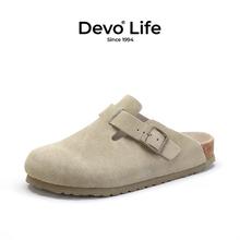 的沃 Devo 破价！反绒牛皮半包勃肯鞋 情侣款
