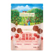 爷爷的农场宝宝零食 益生元山楂果肉棒海苔儿童食品解馋奶片棒棒糖叶黄 山楂果肉棒72g(6根)32元 (券后省25)