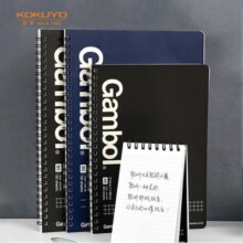 国誉(KOKUYO)A5双螺旋装订本Gambol渡边学生办公笔记本子线圈本 5mm方格 50张 4本黑色 WCN-GTN3553
