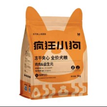 疯狂小狗 小耳朵冻干夹心狗粮 鸡肉益生元 1kg132.28元（需领券，合26.46元/件）