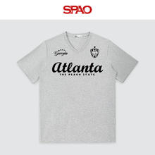 SPAO 100%纯棉v领短袖T恤 简约百搭 亲肤透气 男女同款（任选2件）26.5元