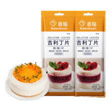 需入会、首单：百钻 吉利丁片5g*10片*2袋 （100g）7.9元（店铺会员价）