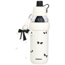 花伴森 保温杯女士 茶水分离吸管杯子 奶油蝴蝶结690ml53.55元