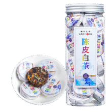 立香园陈皮白茶小茶饼福鼎陈年寿眉茶叶新会老陈皮迷你小白茶饼干茶 品鉴装100g约15饼9.7元 (券后省40)
