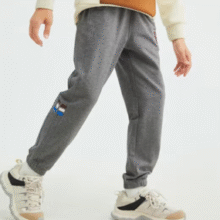 防风保暖！Hush Puppies 暇步士 男女童纯棉运动潮流休闲裤（105~170码）￥69.00