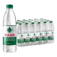 农夫山泉550ml*24瓶纯净水露营会议矿泉水绿盖纯净水塑膜或纸箱随机发14.38元（需领券）
