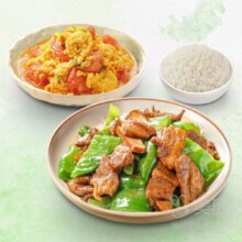 美团外卖 老乡鸡 小炒肉西红柿炒蛋-现炒3件套兑换券·1张现仅16.9元，原价25元