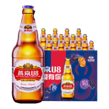 燕京啤酒 U8优爽小度啤酒 500mL*12瓶*2件+凑单90.32元（需凑单，主商品合45.16元/件）