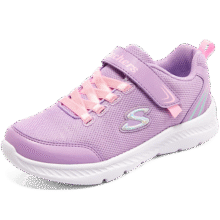 Skechers斯凯奇儿童运动鞋春秋女童魔术贴休闲鞋中大童轻质跑步鞋303601L 女款/浅粉色/LTPK 28.5