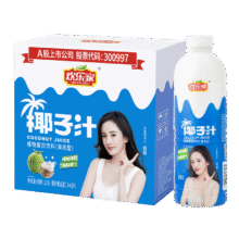 欢乐家 生榨椰子汁 植物蛋白饮料 1kg 6瓶