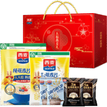 西麦五福燕麦礼盒1510g 营养健康膳食纤维中秋节日礼品团购福利送人 【营养搭配】1510g*1盒45.9元 (每满59减6,券后省14)