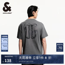 杰克琼斯 100%纯棉潮流字母印花短t