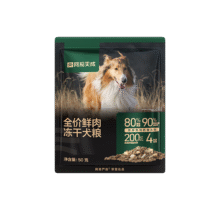 网易严选全价鲜肉冻干犬粮 高鲜肉狗粮易消化成犬中大型小型犬通用 冻干双拼鲜肉犬粮50g*4袋7.9元