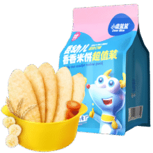 小鹿蓝蓝婴幼儿米饼零食香米饼3口味混合宝宝零食超值装120g(60片)