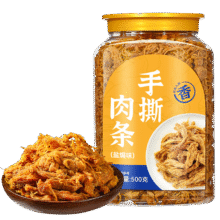 蜂小吉 手撕鸡肉条 500g17.9元包邮（需试用）