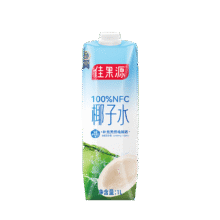 佳果源 佳农旗下100%椰子水 补充电解质NFC椰青果汁1L*1瓶