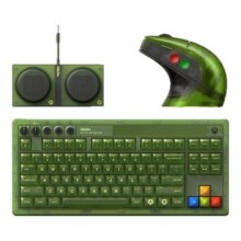 八位堂Retro87机械键盘Xbox版复古RGB灯效绿透键鼠标套装微软授权