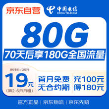 限移动端、京东百亿补贴：中国联通 中国电信流量卡19元全国通用5G手机卡移动电话卡大王纯上网卡非无限永久长期学生校园0.6元