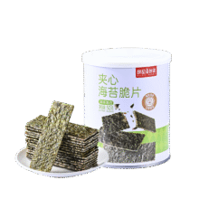 薛记炒货海苔夹心脆片香芋片 即食零食儿童休闲零食小吃蜜饯果干 海苔夹心脆片50g*1罐39元（需领券，合4.33元/件）