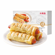 大希地 酥皮烤肠卷456g（76g*6根）可颂卷儿童早餐休闲零食 空气炸锅食材19.9元（需换购）