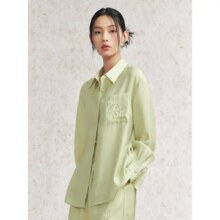 太平鸟 国风品质衬衫夏季立体刺绣后背开叉衬衣119元（有首单礼金，超V会员价格更低）
