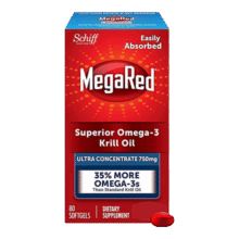 Megared 脉拓南极磷虾油深海Omega3虾青素80粒750mg 呵护心血管健康（包装可能不同）