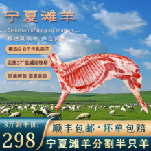 午羊 宁夏滩羊肉 生鲜分割半只羊排年货礼盒羊腿羊蝎子烧烤火锅食材  【宁夏滩羊】分割半只羊8斤398元 (每满398减100)